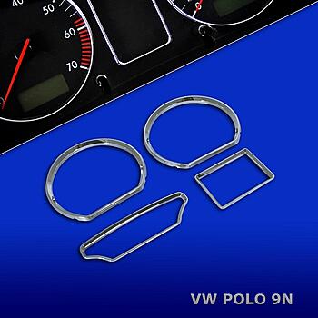 Хромированные кольца в приборную панель VW Polo 9N 839312 