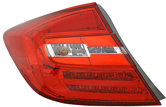 Фонари задние внешние (для кузова седан) тюнинг, с диодами, тонированный красный хаузинг HONDA CIVIC СЕДАН 12- HDCVC12-740R-N 