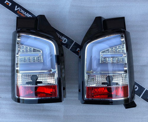 Задние фонари VW T5 03-15 LED светящиеся секции хром VWTRN03-742H-N / 2273993 SK1700-VWT503