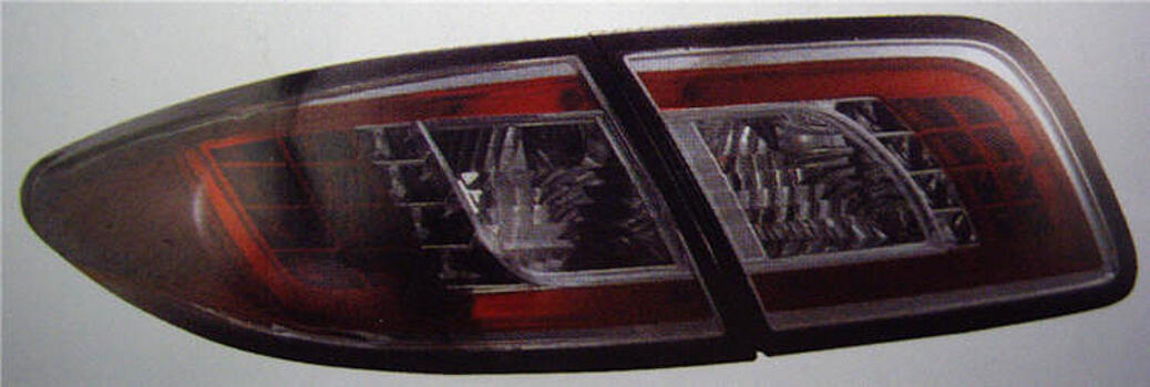 Фонари задние (4шт) тюнинг (для кузова седан) прозрач, с диодами красный хаузинг ХРОМ тонированный MAZDA 6 02-07 MZ00602-762TT-N 