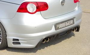 Юбка заднего бампера VW Eos с выхлопом слева и справа Carbon-Look  RIEGER 00099751 