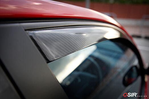 Карбоновые дефлекторы боковых окон (ветровики) для VW Golf 6 4D Osir Design RAIN GT6 4D FULL CARBON 