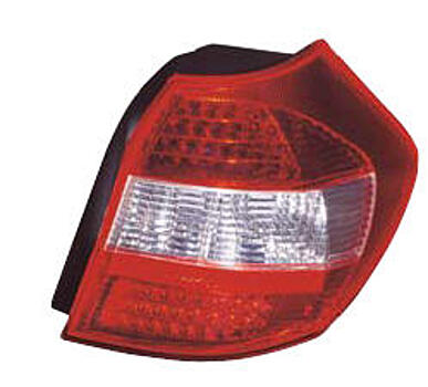 Задний фонарь BMW 1er E87 03- c LED диодными габаритами, красно-белые BME8703-740RW-N / 1280995 444-1924PXUEVCR