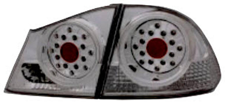 Фонари задние комплект (для кузова седан) ТЮНИНГ диодный стоп сигнал, ЗАДН ХОД тонированный (хромированный хаузинг) HONDA CIVIC СЕДАН 06- HDCVC06-763H-N 