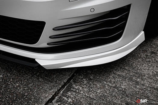 Юбка, накладка на передний бампер VW Golf Mk7 GTI центральная Var. -S FCS GT7 DF-S middle lip Fiber 