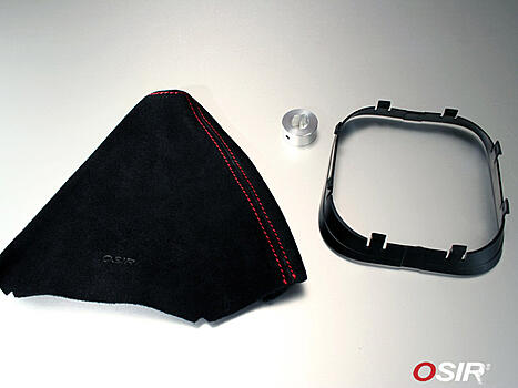 Чехол для рычага КПП с красной прошивкой VW Golf V GTI/ R32/ Rabbit/ Jetta V 06-08/ Golf VI 10+ Boot GT Red stitches 