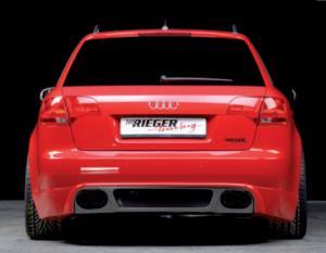 Юбка заднего бампера Audi A4 B7 8E седан / универсал Carbon-Look RIEGER 00099025 