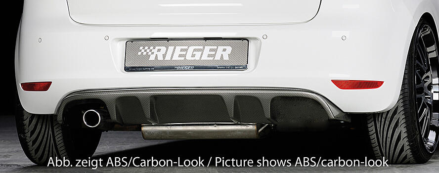Юбка заднего бампера Carbon-Look VW Golf 6 08- под выхлоп слева 00099801 