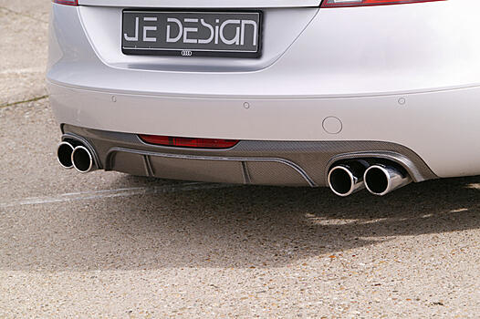 Диффузор заднего бампера Audi TT MK2 8J 09.06- (Exhaust Valance) Carbon-Look JE DESIGN 00193567 