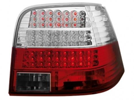 Задние фонари VW Golf 4 диодные LED красные/хром RV02DLRC / 82249 / VWGLF98-742RW-N / 2213996 441-1935P4AE-CR