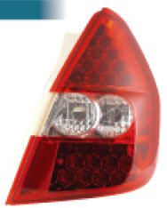 Изображение фонари задние внешние с диодами ПРОЗРАЧ ВНУТРИ красно-белый HONDA JAZZ/FIT 01-08 артикул HDJAZ01-741WR-N