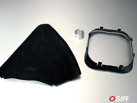 Чехол для рычага КПП с черной прошивкой VW Golf V GTI/ R32/ Rabbit/ Jetta V 06-08/ Golf VI 10+ Boot GT Manual (BLACK stitches) 