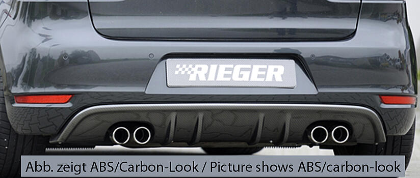 Диффузор заднего бампера для сдвоенной выхлопной трубы справа+слева VW Golf 6 с 08- RIEGER 00059545 