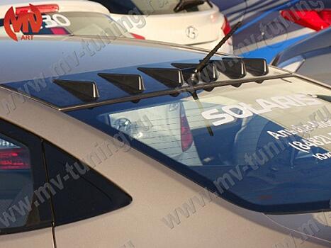 Спойлер-аэродинамический рассекатель на крышу 6 зубьев Hyundai Solaris  128	50	04	02	01 