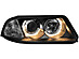 Фары VW Passat B5+ GP черные с ободками светящимися VWPAS01-002B-N / SWV11DB 3B0941015AN+3B0941016AN -- Фотография  №1 | by vonard-tuning