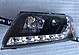 Фары передние VW Passat B5+ 00-04 черные с диодной полоской габарита SWV11GXB / 82316 / VWPAS01-005B-N / 2246485 SK3400-VPAT01-JM -- Фотография  №2 | by vonard-tuning