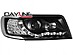 Фары передние на  Audi 100/4C  черные, LED диодной полоской, и диодным поворотником SWA12GXBL / 1021385  -- Фотография  №2 | by vonard-tuning