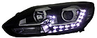 Фары передние Ford Focus 3 11- черные линзованные с LED диодами, с электрокорректорм  FDFOC11-002B-N 1838641+1838646 FR579-B3W0W-2V -- Фотография  №1 | by vonard-tuning